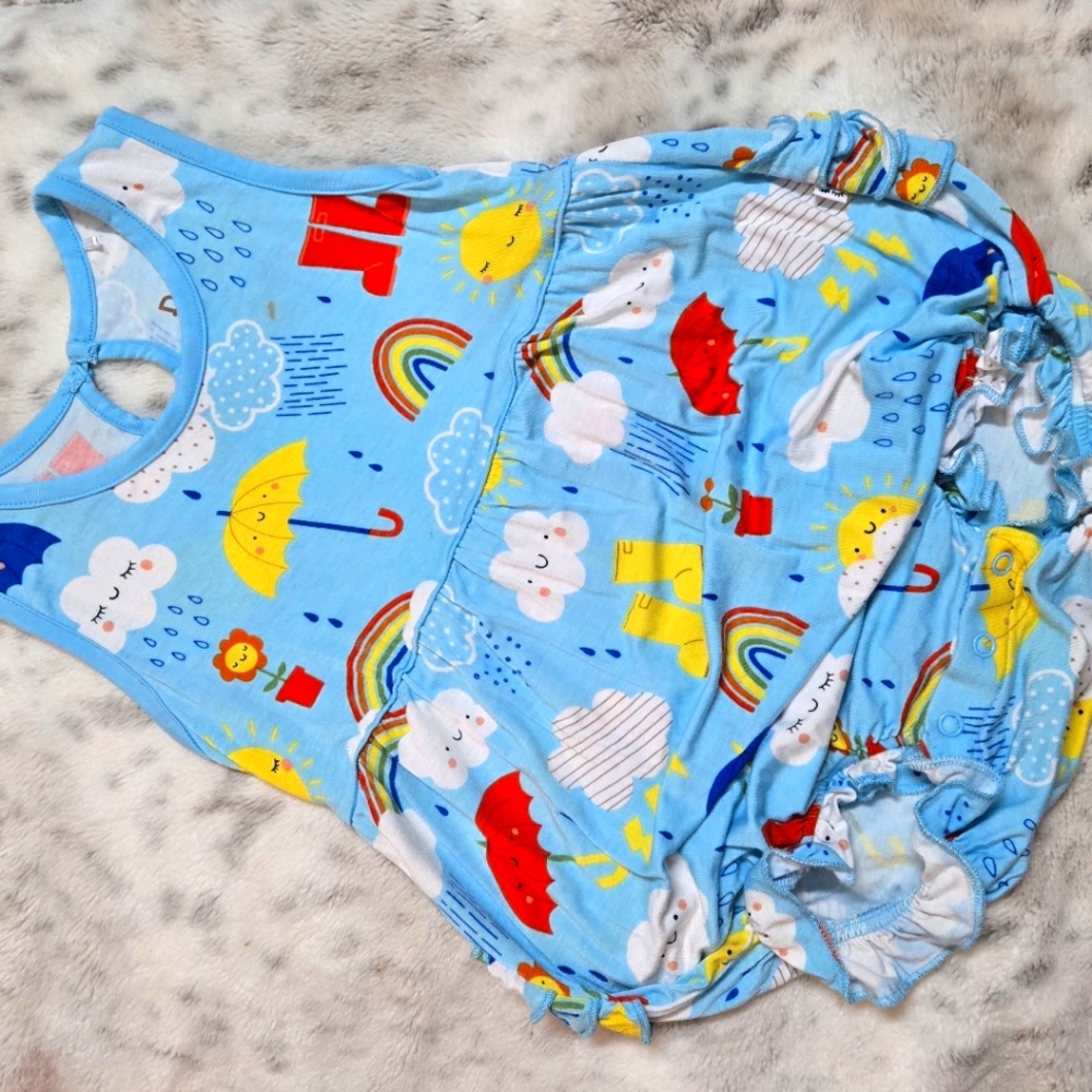 Little sleepies 3t sunshowers bubble shortie bamboo